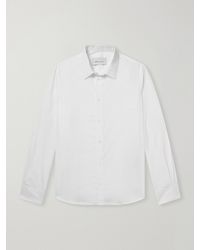 Ami Paris - Tailor Logo-Embroidered Cotton-Poplin Shirt - Lyst