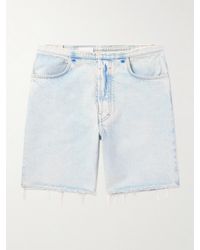 Givenchy - Straight-leg Distressed Denim Bermuda Shorts - Lyst