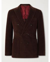 Canali - Double-Breasted Cotton-Corduroy Suit Jacket - Lyst