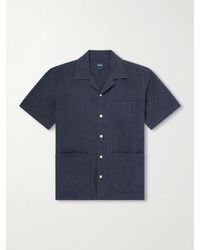 Drake's - Camp-Collar Linen Shirt - Lyst