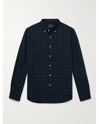 Beams Plus - Button-Down Collar Checked Cotton Shirt - Lyst