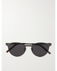 Dior - DiorBlackSuit R8U stahlgraue Sonnenbrille mit rundem Rahmen - Lyst