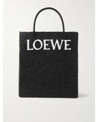 Loewe - Standard A4 Logo-embroidered Raffia Tote Bag - Lyst