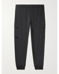 Theory Douglas Slim-fit Tapered Precision Stretch-shell Joggers - Black