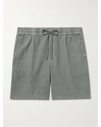 James Perse - Straight-Leg Garment-Dyed Linen Drawstring Shorts - Lyst