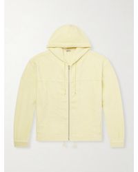 AURALEE - Cotton-Blend Terry Zip-Up Hoodie - Lyst