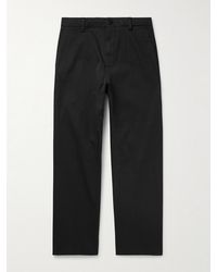 NN07 - Paw 1804 Straight-Leg Organic Cotton-Blend Trousers - Lyst