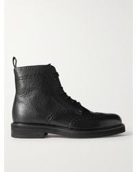 MR P. - Jacques Full-grain Leather Brogue Boots - Lyst
