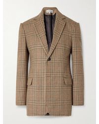 Loewe - Prince Of Wales Checked Wool-tweed Blazer - Lyst