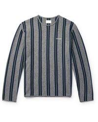 Aimé Leon Dore - Logo-Embroidered Striped Wool Sweater - Lyst