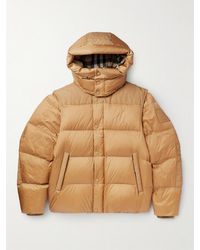 Burberry - Convertible Logo-Appliquéd Quilted Shell Hooded Down Jacket - Lyst