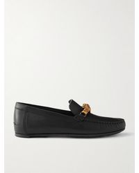 Manolo Blahnik - Apollonio Embellished Leather Driving Shoes - Lyst
