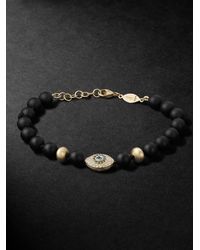 Jacquie Aiche - Armband aus 14 Karat Gold mit Zierperlen aus Hämatit und Diamanten - Lyst