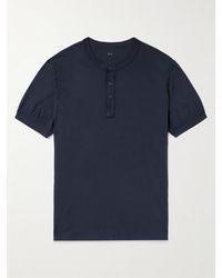 Save Khaki - Garment-dyed Supima-cotton Jersey Henley T-shirt - Lyst