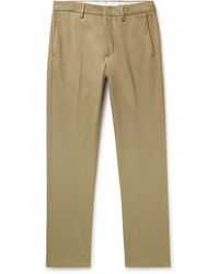Dunhill - Straight-leg Stretch Cotton And Cashmere-blend Chinos - Lyst