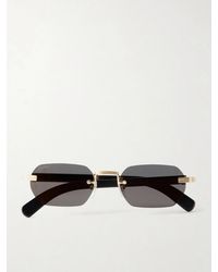 Cartier - Première De Cartier Square-Frame-Tone Metal And Acetate Sunglasses - Lyst