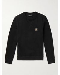 Belstaff - Sweatshirt aus Baumwoll-Jersey mit Logoapplikation in Stückfärbung - Lyst