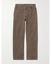 Entire studios - Task Straight-leg Stone-washed Cotton-canvas Trousers - Lyst