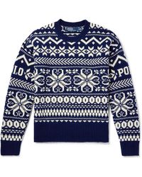 Polo Ralph Lauren - Fair Isle Wool-blend Jacquard Sweater - Lyst