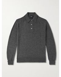 Drake's - Wool Polo Shirt - Lyst