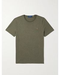 Polo Ralph Lauren - Slim-Fit Logo-Embroidered Cotton-Jersey T-Shirt - Lyst