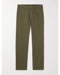 Polo Ralph Lauren - Pantaloni a gamba dritta in misto lino e cotone - Lyst