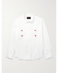 Simone Rocha - Embroidered Cotton-poplin Shirt - Lyst