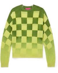 The Elder Statesman - Checked Cashmere Sweater - Lyst