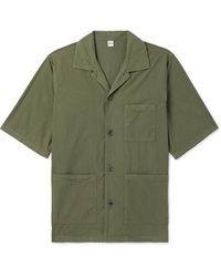 Aspesi - Camp-collar Cotton-poplin Shirt - Lyst
