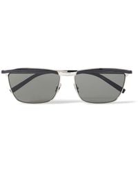 Saint Laurent - Joe Square-Frame Acetate And-Tone Sunglasses - Lyst