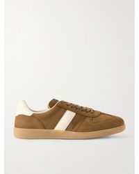 Tom Ford - Terence Leather-trimmed Nubuck Sneakers - Lyst