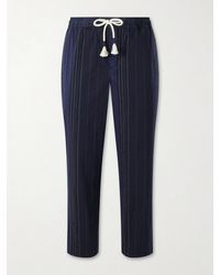 Orlebar Brown - Sonoran Velo Straight-Leg Striped Cotton Drawstring Trousers - Lyst