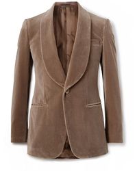 Kingsman - Slim-fit Shawl-collar Cotton-velvet Tuxedo Jacket - Lyst
