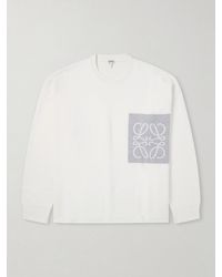 Loewe - Anagram-Intarsia Knitted Sweater - Lyst