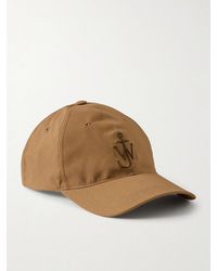 JW Anderson - Logo-Embroidered Corduroy-Trimmed Waxed Cotton Baseball Cap - Lyst