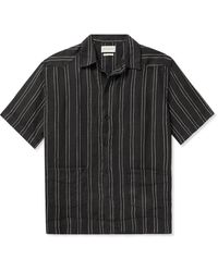 Oliver Spencer - Camp-collar Striped Linen Shirt - Lyst