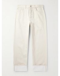 Bottega Veneta - Wide-leg Embellished Stone-washed Jeans - Lyst