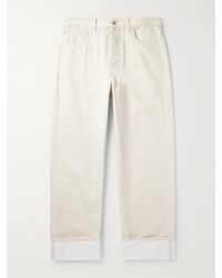 Bottega Veneta - Wide-leg Embellished Stone-washed Jeans - Lyst