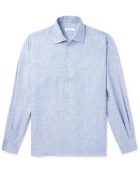 Loro Piana - André Linen Half-Placket Shirt - Lyst