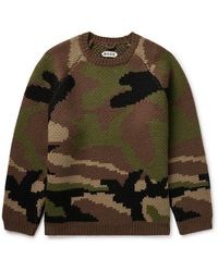 Bode - Camouflage Merino Wool Sweater - Lyst