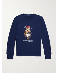 Polo Ralph Lauren - Printed Cotton-blend Jersey Sweatshirt - Lyst
