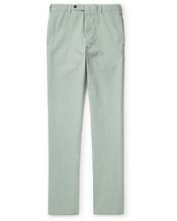 Sid Mashburn - Slim-fit Straight-leg Garment-dyed Cotton-twill Trousers - Lyst