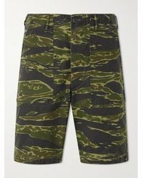 Orslow - U.s. Army Fatigue Printed Straight-leg Rip-stop Cotton Shorts - Lyst