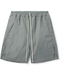 Rick Owens - Straight-Leg Cotton-Blend Poplin Drawstring Shorts - Lyst