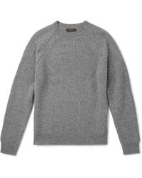 Incotex - Zanone Ribbed Virgin Wool Sweater - Lyst