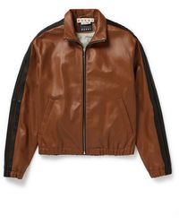Marni - Striped Nappa Leather Track Jacket - Lyst