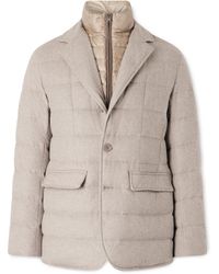 Herno - Slim-Fit Shell-Trimmed Silk And Cashmere-Blend Down Jacket - Lyst
