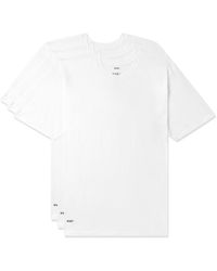 WTAPS - Three-pack Logo-print Cotton-jersey T-shirts - Lyst