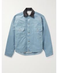 Sacai - Corduroy-Trimmed Faux Suede Bomber Jacket - Lyst