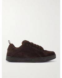 Celine - Huntington Suede And Mesh Sneakers - Lyst